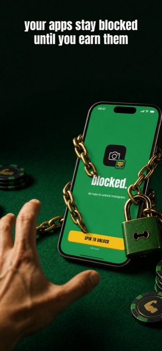 Your apps are blocked until you do the reps