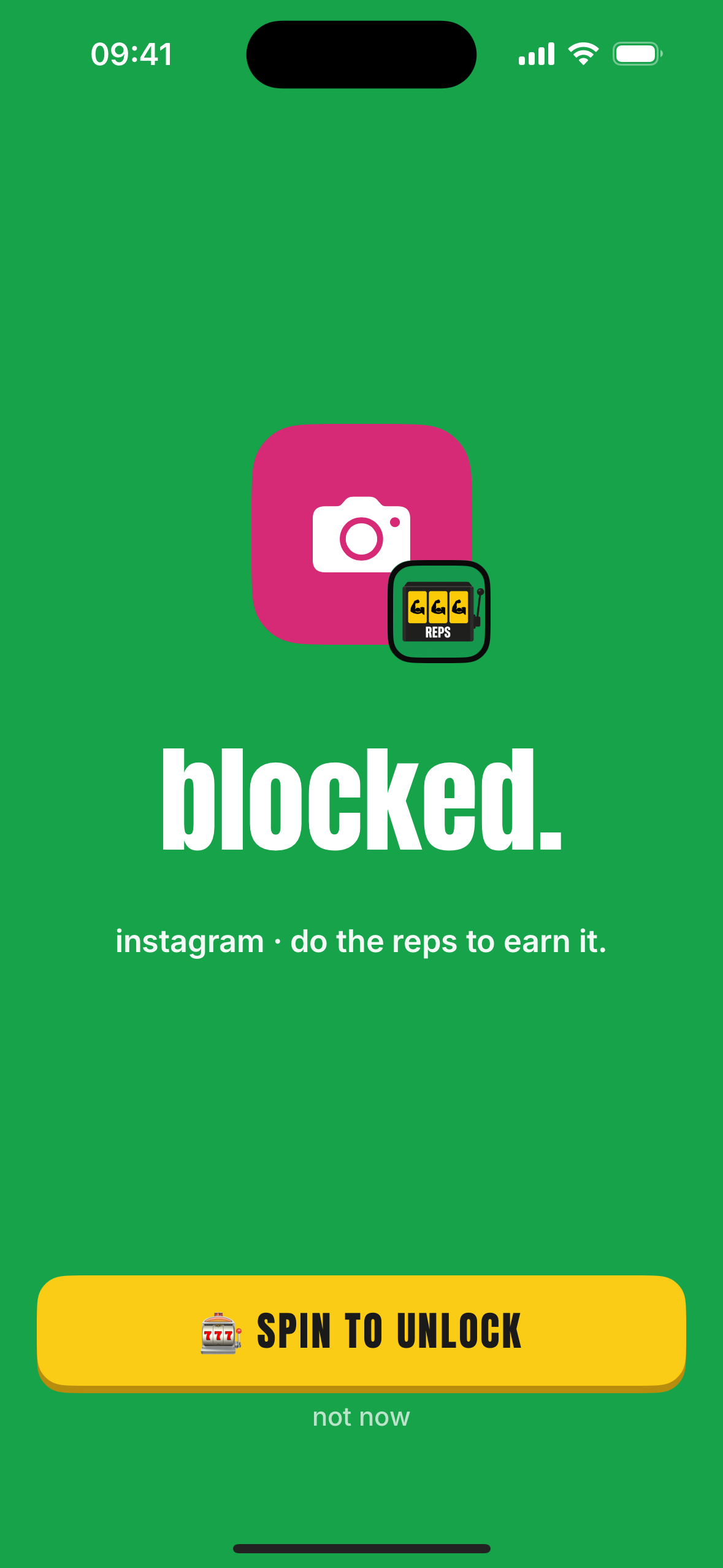 blocked. instagram — do the reps to earn it